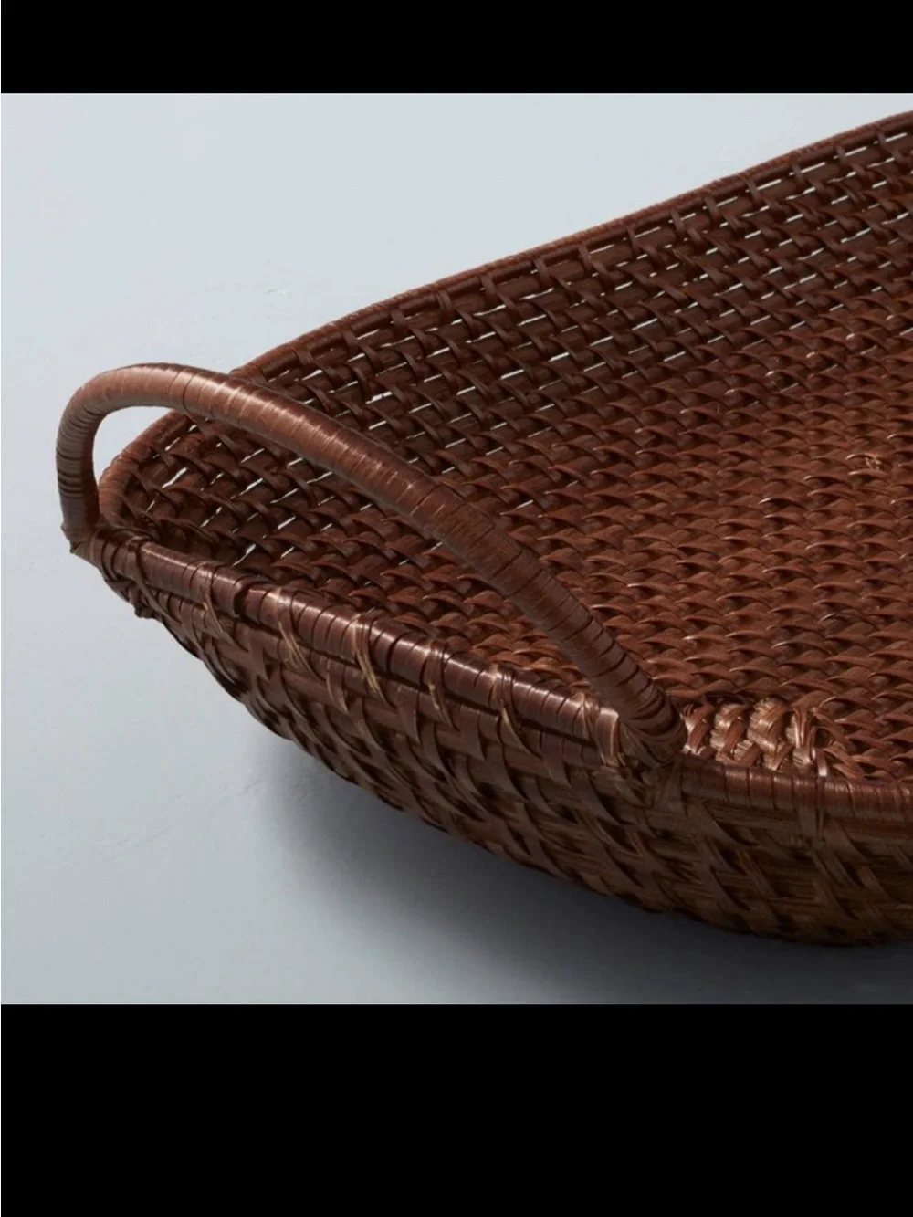 Rattan Decor Tray with Handles from Hearth & Hand™ with Magnolia.